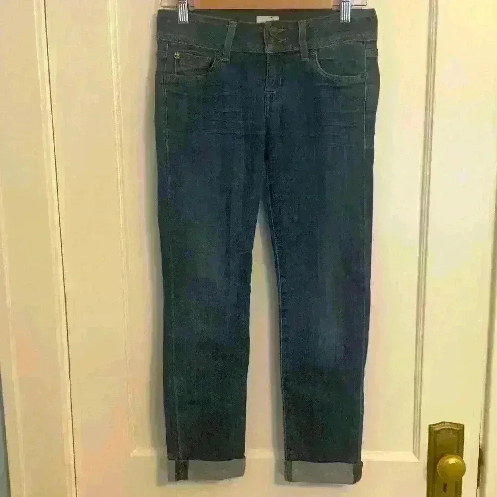 Hudson Womens Jeans Ginny Straight Ankle with Cuff, size 25